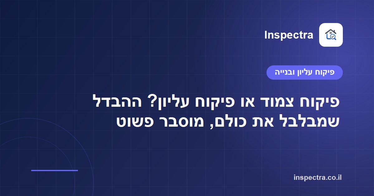 פיקוח צמוד או פיקוח עליון? ההבדל שמבלבל את כולם, מוסבר פשוט