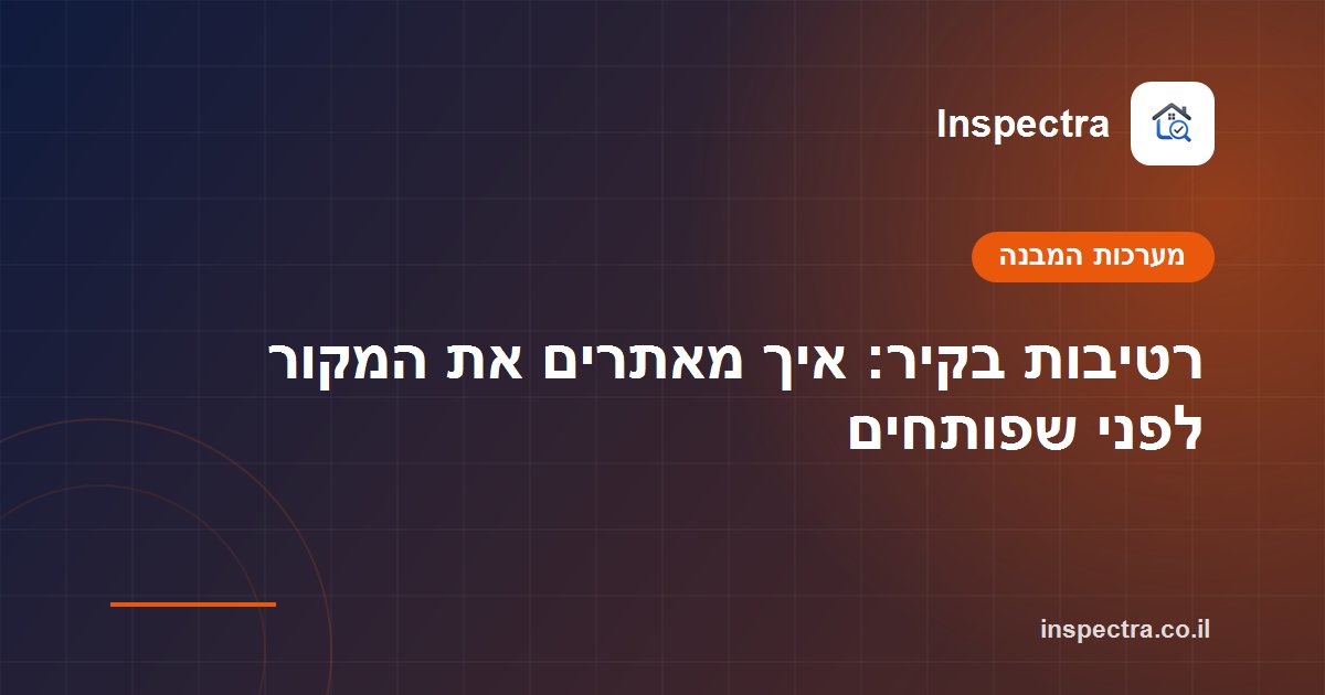 רטיבות בקיר: איך מאתרים את המקור לפני שפותחים