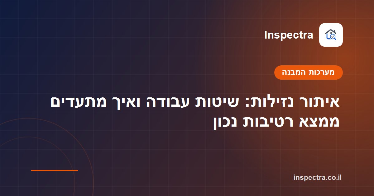 איתור נזילות: שיטות עבודה ואיך מתעדים ממצא רטיבות נכון
