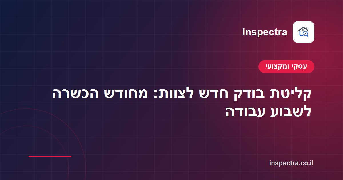 קליטת בודק חדש לצוות: מחודש הכשרה לשבוע עבודה