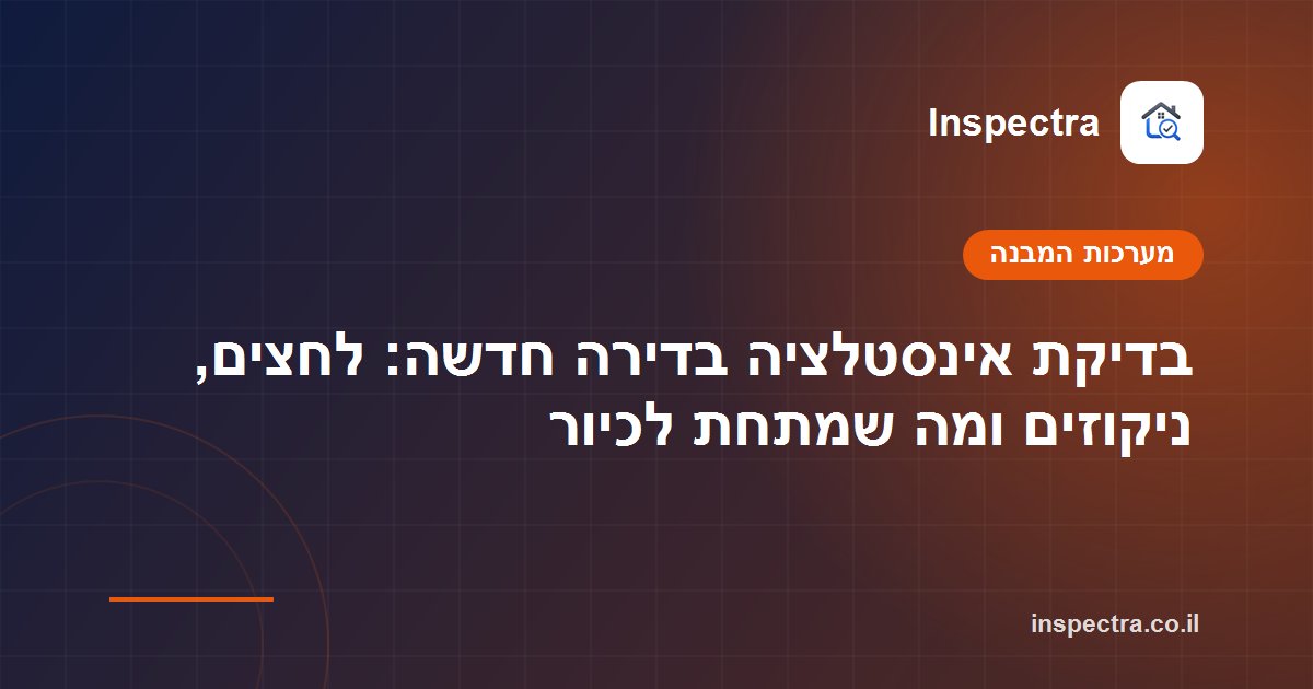 בדיקת אינסטלציה בדירה חדשה: לחצים, ניקוזים ומה שמתחת לכיור