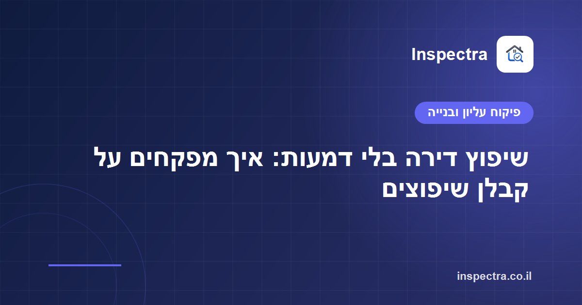 שיפוץ דירה בלי דמעות: איך מפקחים על קבלן שיפוצים