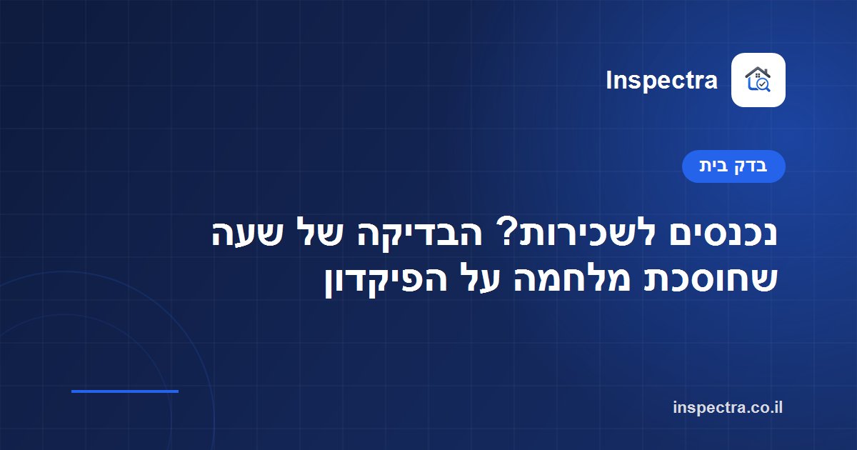 נכנסים לשכירות? הבדיקה של שעה שחוסכת מלחמה על הפיקדון