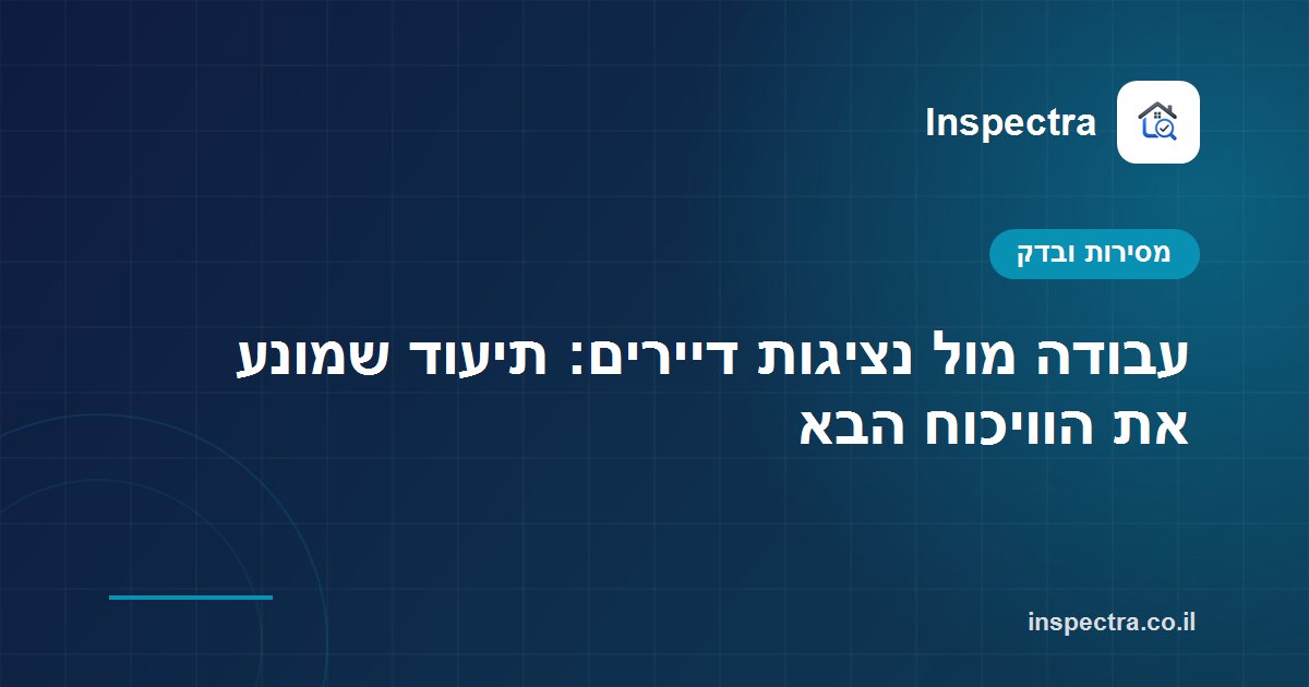 עבודה מול נציגות דיירים: תיעוד שמונע את הוויכוח הבא