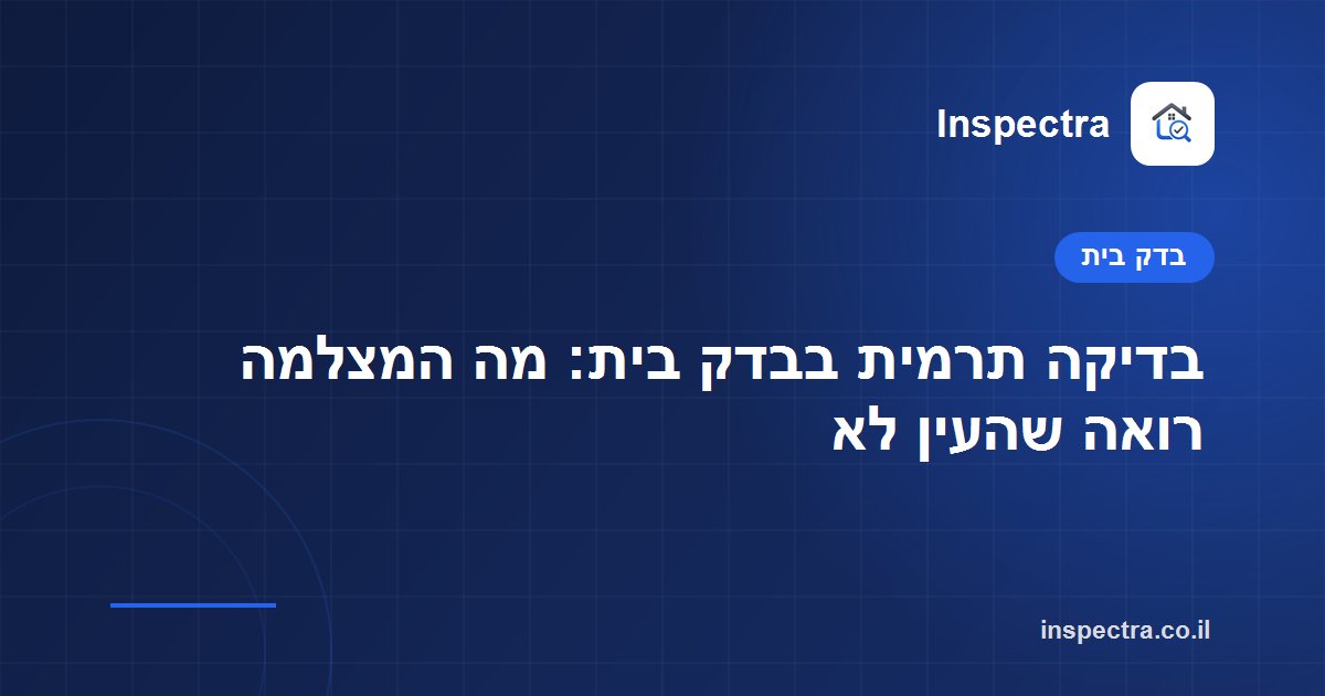 בדיקה תרמית בבדק בית: מה המצלמה רואה שהעין לא