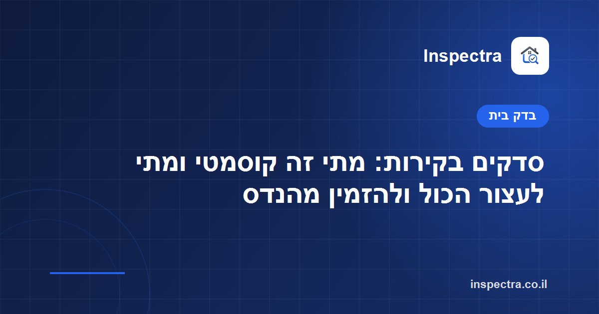 סדקים בקירות: מתי זה קוסמטי ומתי לעצור הכול ולהזמין מהנדס