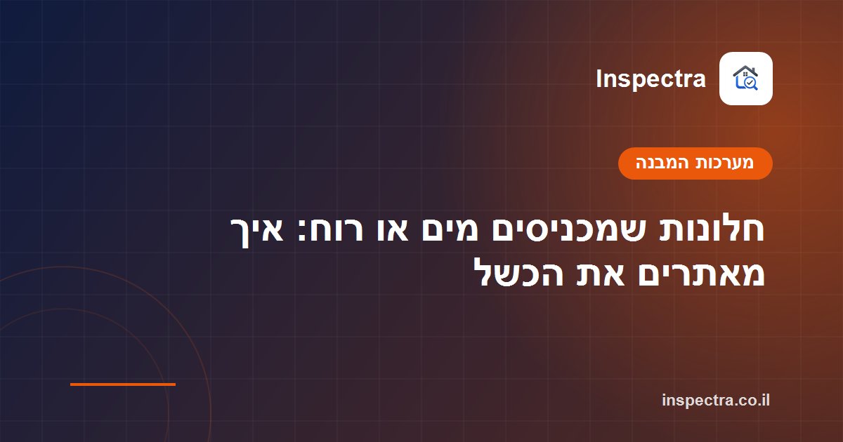 חלונות שמכניסים מים או רוח: איך מאתרים את הכשל